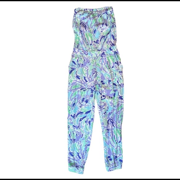 Lilly Pulitzer Emiko Jumpsuit One Piece Large Lillys Lilac - Picture 2 of 8